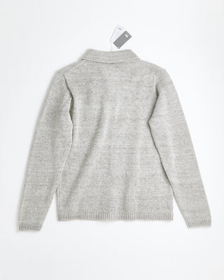 Inis Meain Unwashed Linen Pub Jacket Cardigan Sweater Optical  5