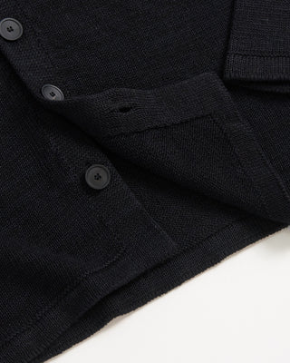 Inis Meain Linen Shirt Jacket Sweater Black 1 1