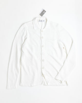 Inis Meain Linen Shirt Jacket Sweater White 