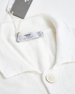 Inis Meain Linen Shirt Jacket Sweater White  3