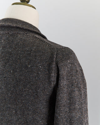 Inis Meain Signature 100% Washed Linen Charcoal Marl Shirt Jacket Charcoal 0 6