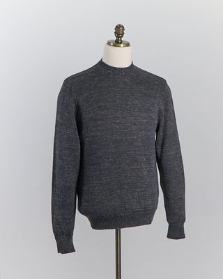 100% Washed Linen Stretch Crewneck