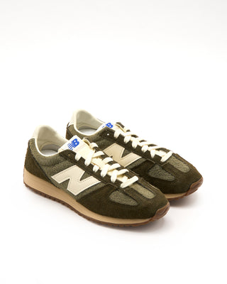 New Balance Dark Olivine Felted Suede 471 Sneakers Moss 37342