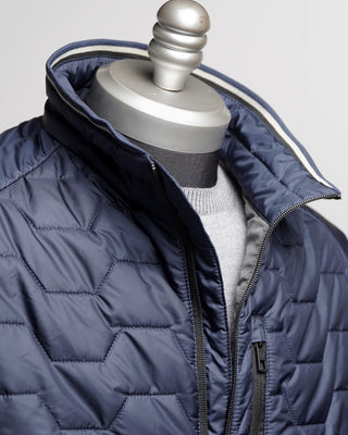Bugatti Mid Weight Quilted Puffer Jacket Navy  4