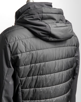 Bugatti Mid Weight Quilted Hoodie Puffer Jacket Black  1