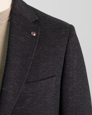 Bugatti Flexcity Comfort Stretch Knit Sport Jacket Navy  Brown 1353