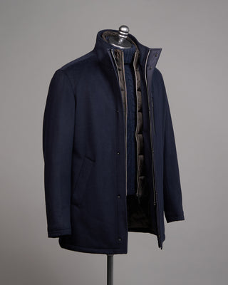 Bugatti Rainseriies Wool Hybrid Car Coat Navy 3 5092