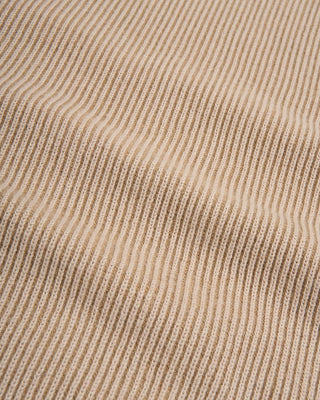 Bugatti Ribbed 2 Tone Quarter Zip Sweater Wheat 17 32243