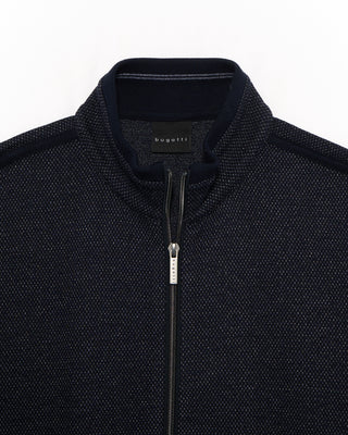 Bugatti Sporty Cotton Jersey Full Zip Sweater Jacket Blue 2 1 4830