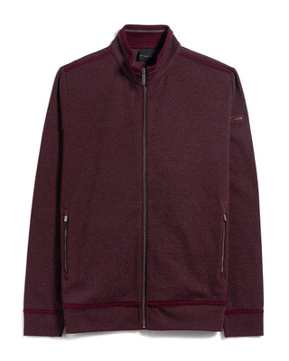 Bugatti Sporty Cotton Jersey Full Zip Sweater Jacket Burgundy 15 3228