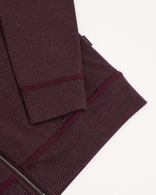 Bugatti Sporty Cotton Jersey Full Zip Sweater Jacket Burgundy 39 32291