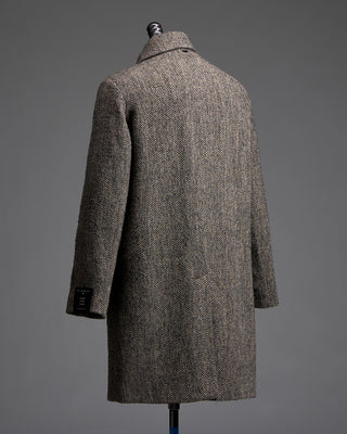 Bugatti Herringbone Wool Car Coat Dark Grey 6632
