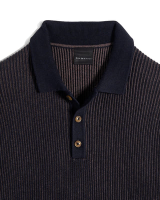 Bugatti Knit Polo Sweater Navy 4216