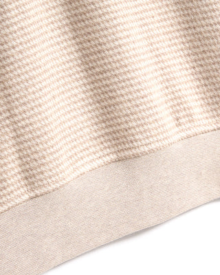 Bugatti Half Zip Houndstooth Sweater Beige 4231