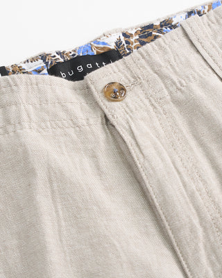 Bugatti Casual Linen Cargo Shorts Beige  3