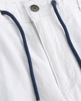 Bugatti Cotton  Linen Drawstring Shorts White  2
