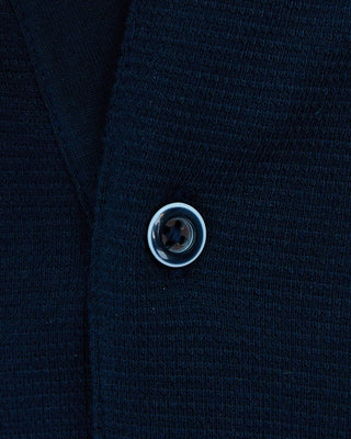 Bugatti Ribbed Washed Cotton Polo Navy 1280