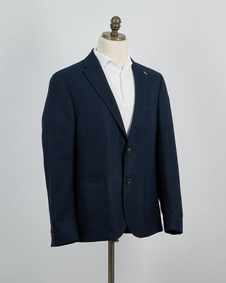 Bugatti Unlined Textured Blazer Navy 1383
