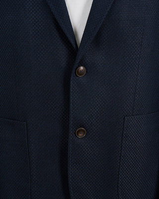 Bugatti Unlined Textured Blazer Navy 1387