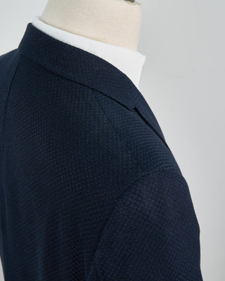 Bugatti Unlined Textured Blazer Navy 1388