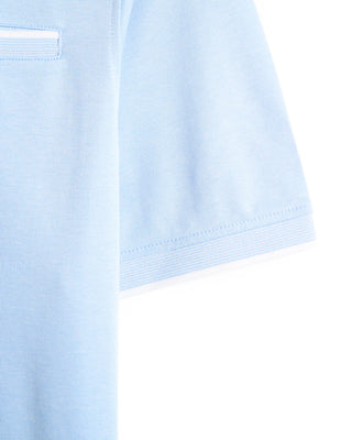 Bugatti Super Soft Tipped Solid Pique Polo Blue 10 11022