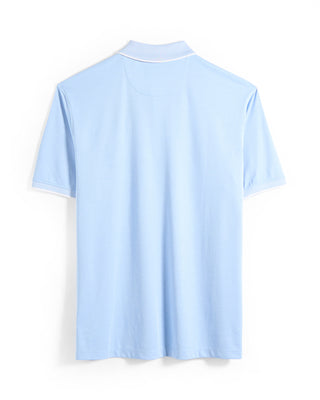 Bugatti Super Soft Tipped Solid Pique Polo Blue 11 11023