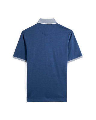 Bugatti Super Soft Tipped Solid Pique Polo Navy 1 8591