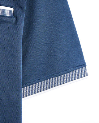 Bugatti Super Soft Tipped Solid Pique Polo Navy 4 8590