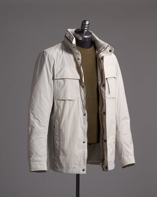 Bugatti Washed Soft Technical Field Jacket Ecru 7589