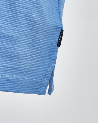 Bugatti Ribbed Washed Cotton Polo Blue 131610