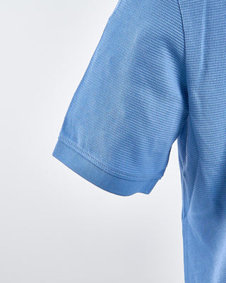 Bugatti Ribbed Washed Cotton Polo Blue 16884206