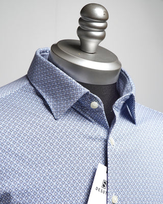 Desoto Oval With Dot Jersey Print Shirt Blue  3