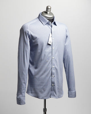 Desoto Oval With Dot Jersey Print Shirt Blue  4