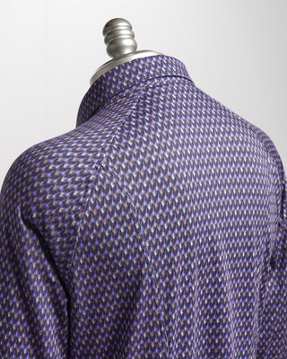 Desoto Feather Print Jersey Knit Shirt Multi  1