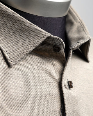 Desoto Pique Solid Jersey Knit Shirt Tan  12
