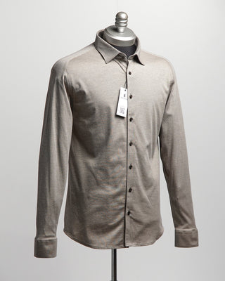Desoto Pique Solid Jersey Knit Shirt Tan  13