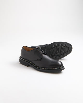 Heschung Crocus Reverse Welted Anilcalf Leather Derby Shoes Black 2127