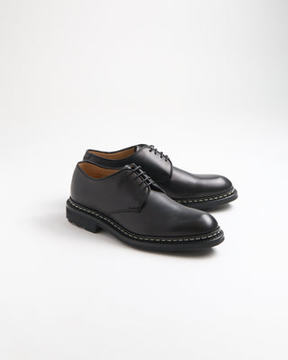 Heschung Crocus Reverse Welted Anilcalf Leather Derby Shoes Black 2128