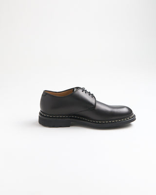 Heschung Crocus Reverse Welted Anilcalf Leather Derby Shoes Black 2129