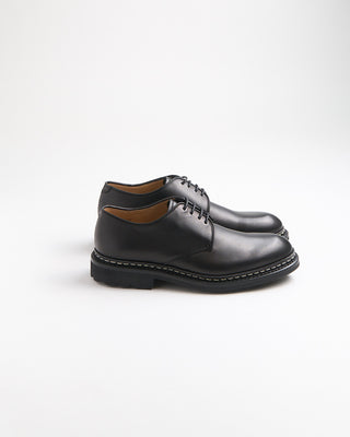 Heschung Crocus Reverse Welted Anilcalf Leather Derby Shoes Black 2130