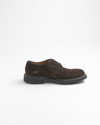 Heschung Crocus Reverse Welted Hydrovelours Water Resistant Derby Shoes Coffee 2135