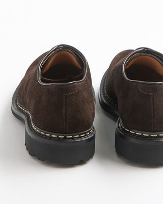 Heschung Crocus Reverse Welted Hydrovelours Water Resistant Derby Shoes Coffee 2137
