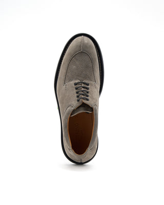 Heschung Cerisier Nubuck Split Toe Norwegian Welt Winter Derbies Grey 3730