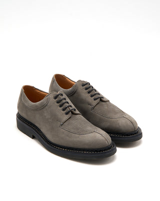 Heschung Cerisier Nubuck Split Toe Norwegian Welt Winter Derbies Grey 3 3756