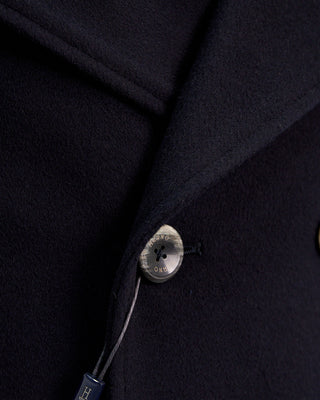 Herno Wool Cashmere Double Breasted Peacoat Navy  2