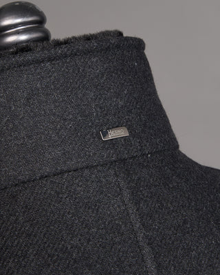 Herno Tech Wool Twill Winter Overcoat Grey 10 4954