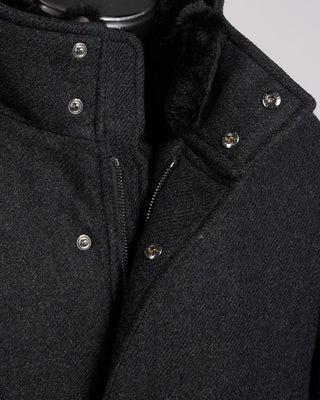 Herno Tech Wool Twill Winter Overcoat Grey 3 2430