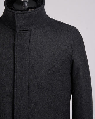 Herno Tech Wool Twill Winter Overcoat Grey 4 2429