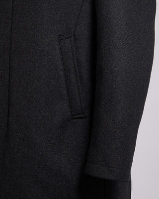 Herno Tech Wool Twill Winter Overcoat Grey 5 2428