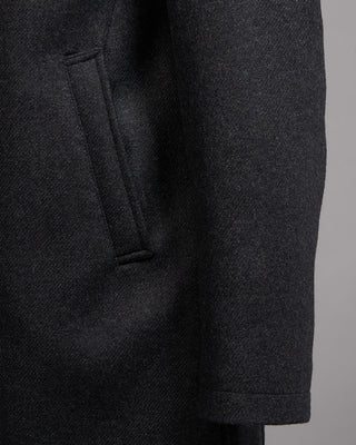Herno Tech Wool Twill Winter Overcoat Grey 9 4953